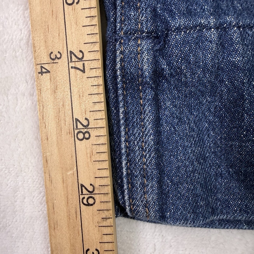 J Crew Jeans Womens 30 Petite Blue Wide Leg Trouser Dark Wash Baggy - Picture 10 of 12